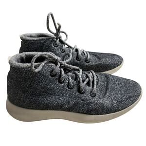 Allbirds Wool Runner-Up High-Top Sneakers Men's Size 12 Gray Merino